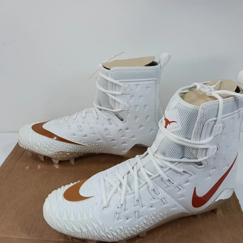 Nike Alpha Menace Elite Texas Longhorns White Burnt Orange‎ Cleats Mens 15